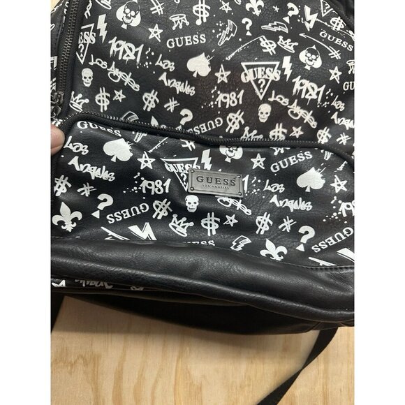 GUESS Backpack Graffiti 1981 Skulls‎ Money Signs Black White main image 7